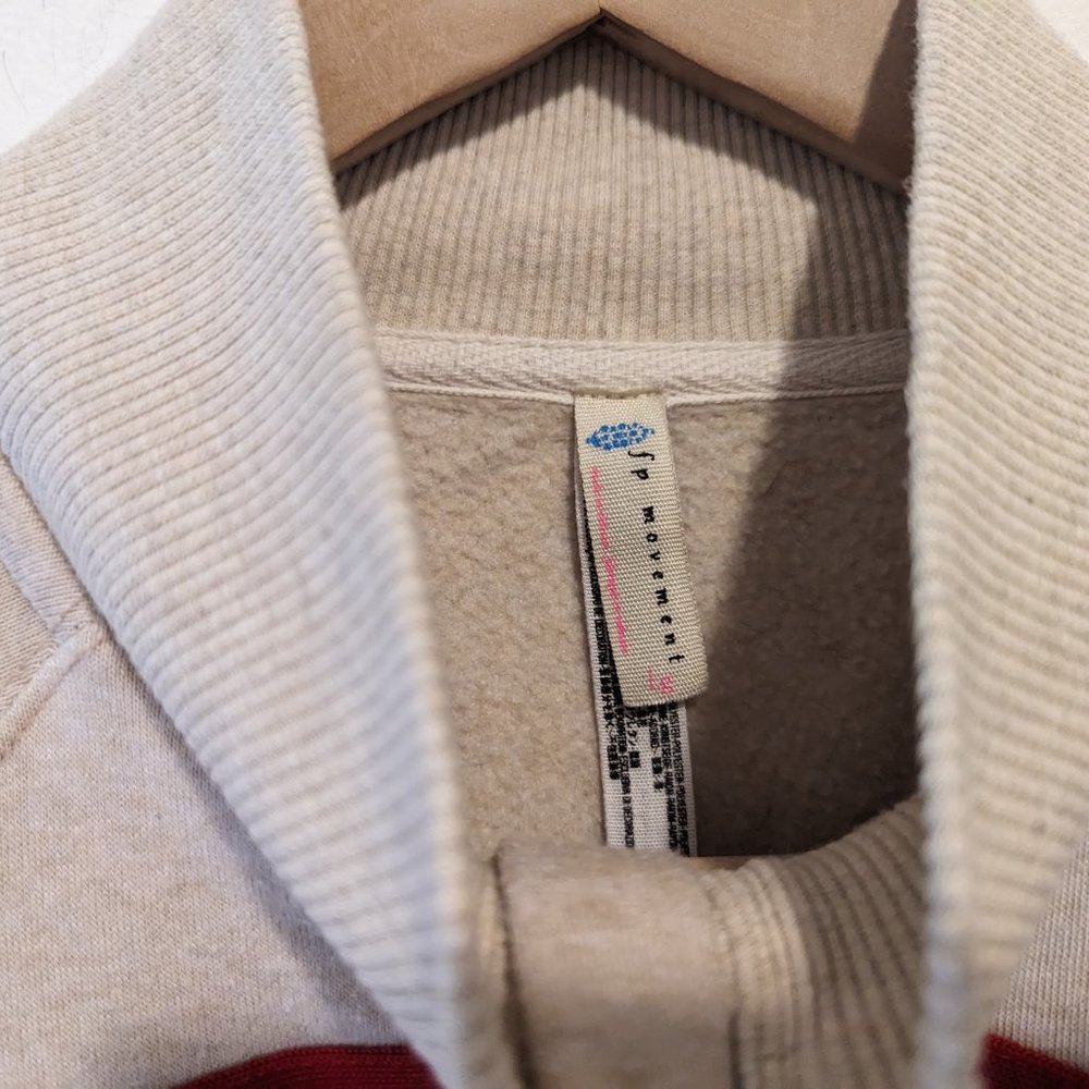 FP Movement by Free People Cream Zip-Up Jacket with Red and Pink Stripes - Picture 8 of 16
